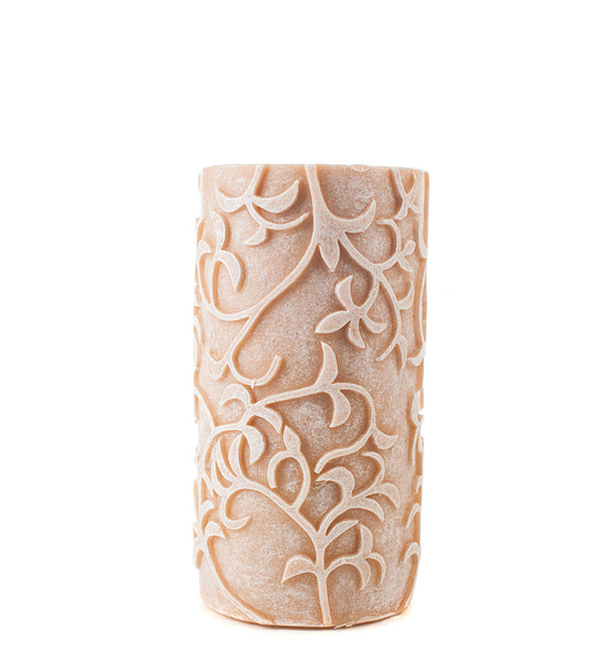 Carved Vines Flameless Pillar Candles - The Amazing Flameless Candle