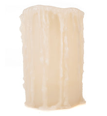 Ivory Heavy Drip Flameless Pillar Candles