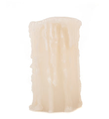 Ivory Heavy Drip Flameless Pillar Candles
