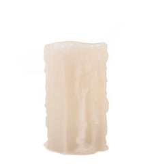 Ivory Heavy Drip Flameless Pillar Candles