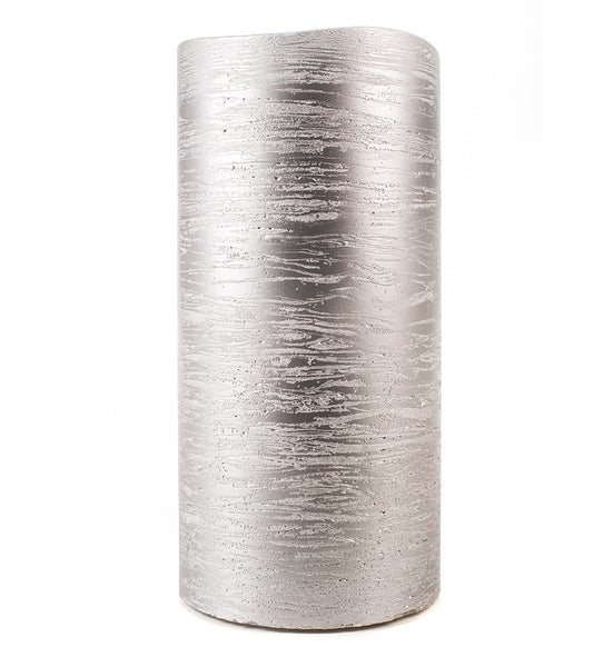 Metallic Silver Pillars - The Amazing Flameless Candle