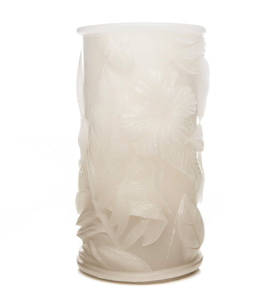 White Tropical Flameless Pillars Candles