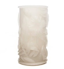 White Tropical Flameless Pillars Candles