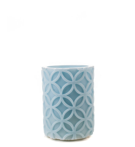 Medallion Light Blue Flameless Candle - The Amazing Flameless Candle