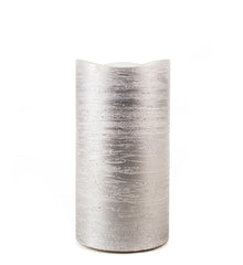 Metallic Silver Pillars - The Amazing Flameless Candle