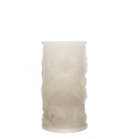 White Tropical Flameless Pillars Candles