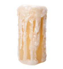 Tan/Ivory Heavy Drip Flameless Pillar Candles - The Amazing Flameless Candle