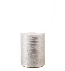 Metallic Silver Pillars - The Amazing Flameless Candle