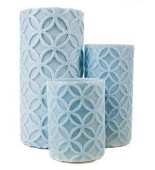 Medallion Light Blue Flameless Candle - The Amazing Flameless Candle