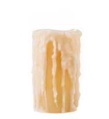 Tan/Ivory Heavy Drip Flameless Pillar Candles