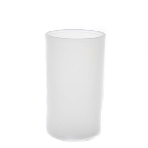 Small (3.5") Frosted Plastic Cylinder Candle Holder