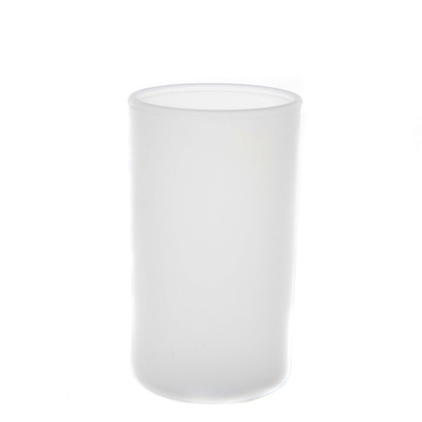 Small (3.5") Frosted Plastic Cylinder Candle Holder - The Amazing Flameless Candle