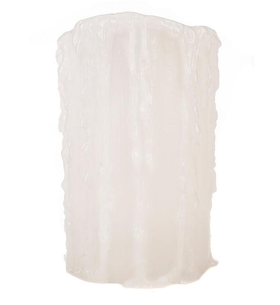 White Heavy Drip Flameless Pillar Candles