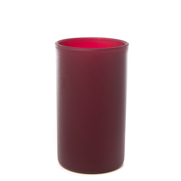Red Small (3.5") Frosted Plastic Cylinder Candle Holder