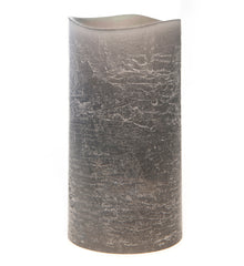 Distressed Grey Flameless Pillar Candles - The Amazing Flameless Candle