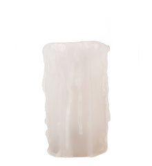 White Heavy Drip Flameless Pillar Candles