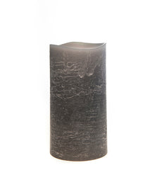 Distressed Grey Flameless Pillar Candles - The Amazing Flameless Candle