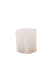 White Heavy Drip Flameless Pillar Candles