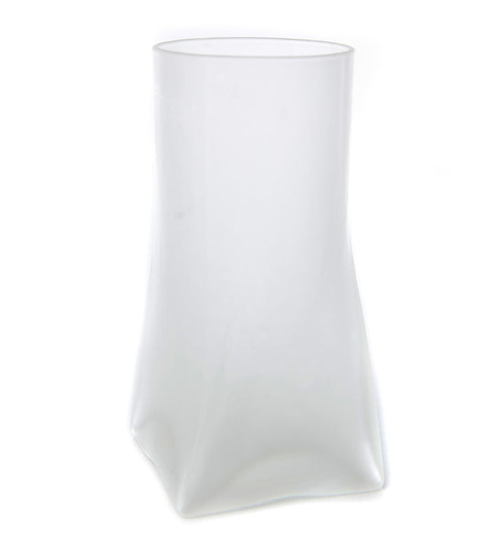 Frosted Glass Candle Holder with Square Bottom - The Amazing Flameless Candle