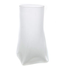 Frosted Glass Candle Holder with Square Bottom - The Amazing Flameless Candle