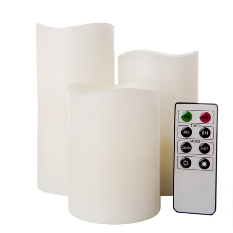 Smooth Ivory LED Candles by Luminescence