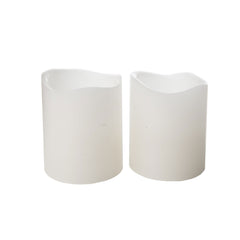 Set of 2 Smooth Ivory Flameless Votives by Luminescence - The Amazing Flameless Candle