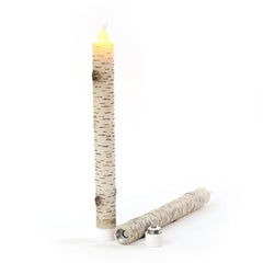 Birch Bark Flameless Taper Candle - The Amazing Flameless Candle