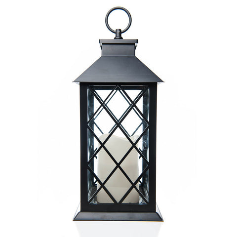 Black Harlequin Flameless Candle Lantern