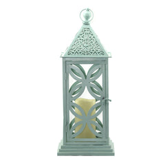 Aqua Blue Medallion Flameless Candle Lantern - The Amazing Flameless Candle