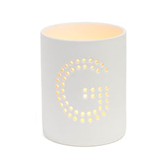 Monogram Ceramic Jar Flameless Candle - The Amazing Flameless Candle