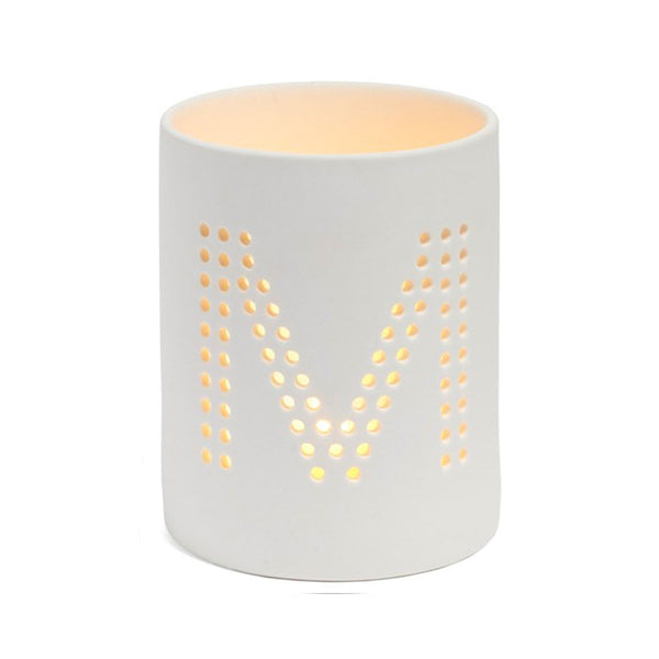 Monogram Ceramic Jar Flameless Candle - The Amazing Flameless Candle