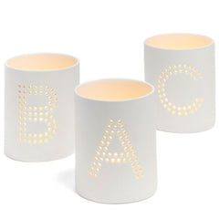Monogram Ceramic Jar Flameless Candle - The Amazing Flameless Candle