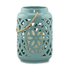 Ceramic Floral Flameless Candle Lantern - The Amazing Flameless Candle