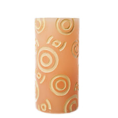 Gold Wax Luminaries with Circles - The Amazing Flameless Candle