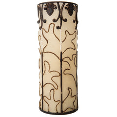 Ivory Wax Luminaries with Black Lace - The Amazing Flameless Candle