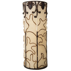 Ivory Wax Luminaries with Black Lace - The Amazing Flameless Candle