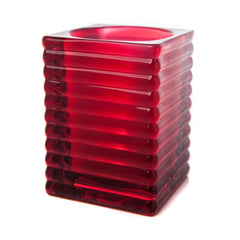Ribbed Glass Candle Holder - The Amazing Flameless Candle