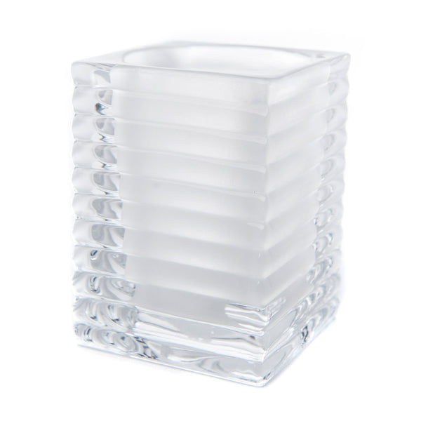 Ribbed Glass Candle Holder - The Amazing Flameless Candle