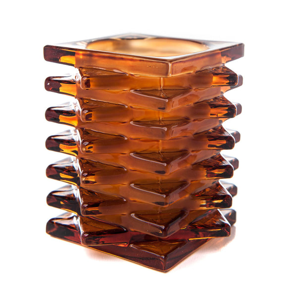 Stacked Glass Candle Holder - The Amazing Flameless Candle