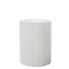Ribbed White Wax Luminaries - The Amazing Flameless Candle