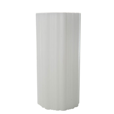 Ribbed White Wax Luminaries