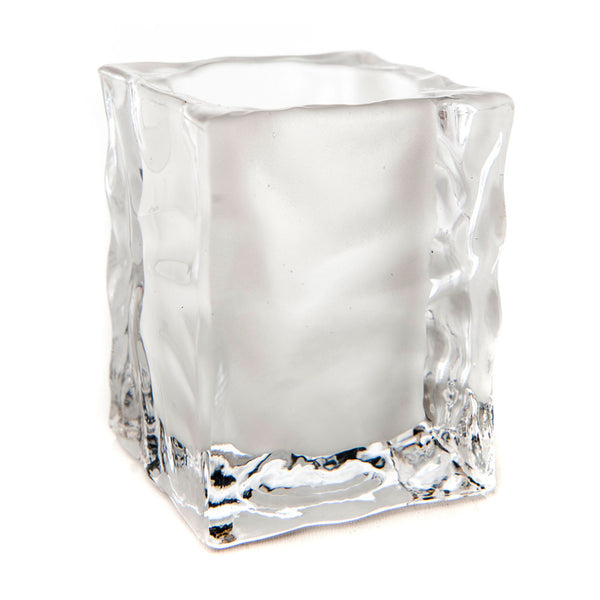 Ice Cube Glass Candle Holder - The Amazing Flameless Candle