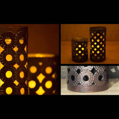 Bronze Copper Caviar Candle Holder - Resort Vessels