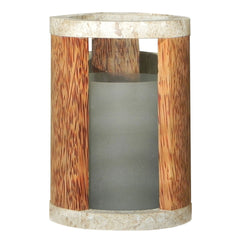 Round Core Wood & Stone Candle Holder - Resort Vessels