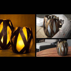 Palm Frond Candle Holder - Resort Vessels