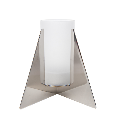 Nickel Plated Winged Candle Lamp