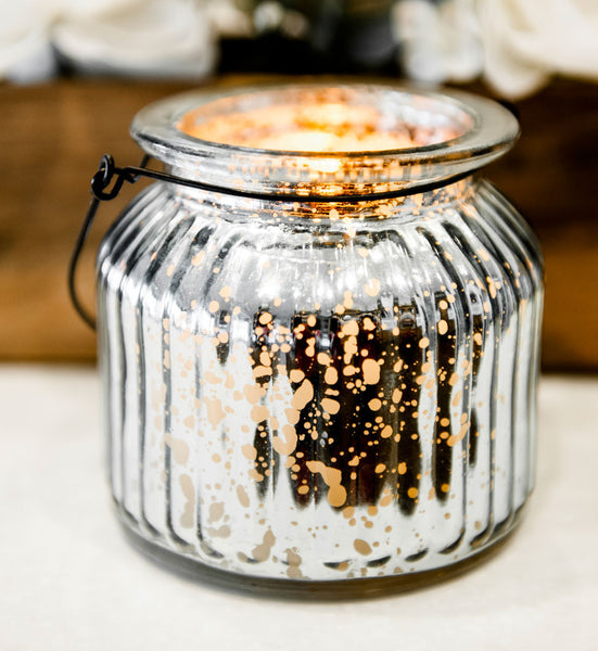 Mercury Glass Silver Flameless Jar Candle - The Amazing Flameless Candle