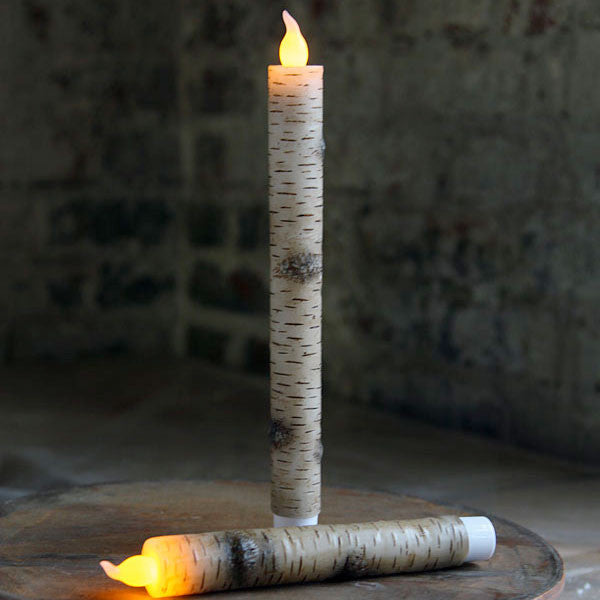 Birch Bark Flameless Taper Candle - The Amazing Flameless Candle