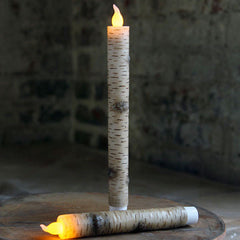 Birch Bark Flameless Taper Candle - The Amazing Flameless Candle