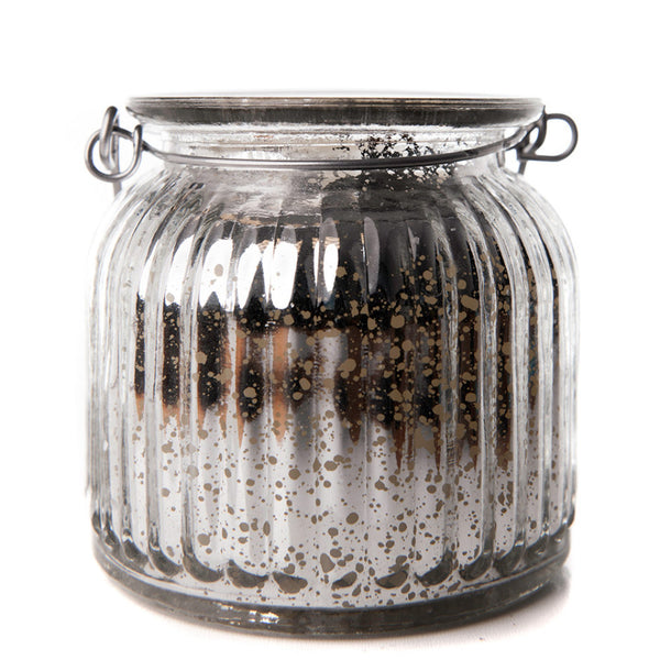 Mercury Glass Silver Flameless Jar Candle - The Amazing Flameless Candle